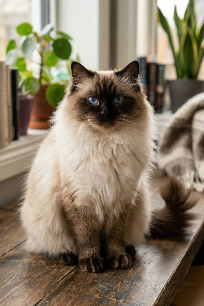 chat ragdoll couleur chocolate point